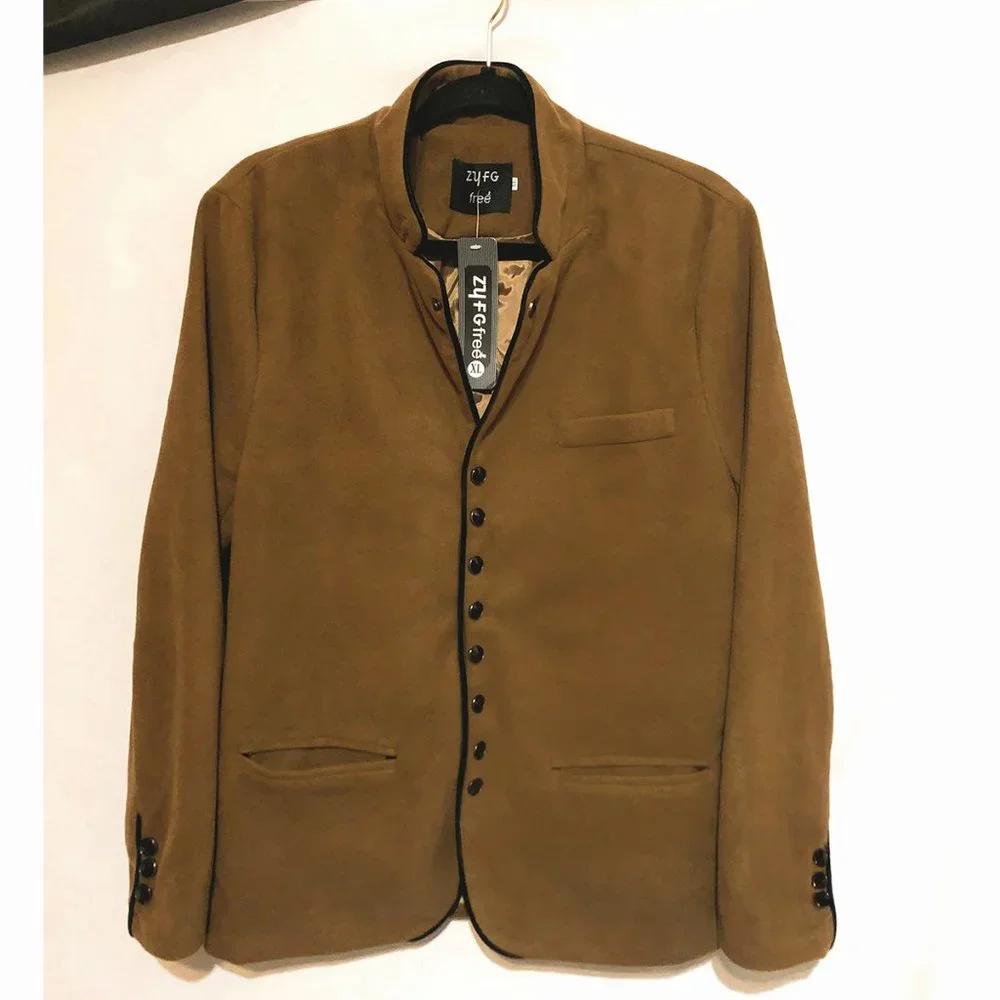 𝐍𝐖𝐓 𝐙𝐘𝐅𝐆 𝐅𝐑𝐄𝐄 𝐌𝐄𝐍𝐒 𝐁𝐑𝐎𝐖𝐍 𝐉𝐀𝐂𝐊𝐄𝐓. 𝐒𝐢𝐳𝐞 𝐗𝐋 - Picture 1 of 8